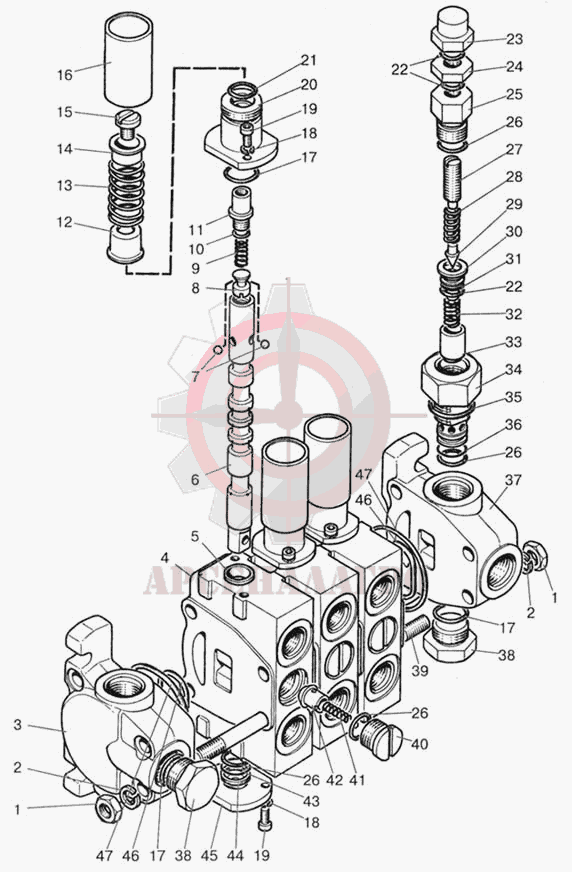 Мтз 82 распределитель гидравлики нового образца где клапан